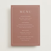 "Warm affection" - Menu Signs in Dusty Rose by Stacey Meacham - Front