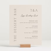 "In Love" - Menu Signs in Linen by Vanessa Doyle - In Use