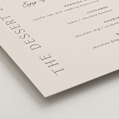"In Love" - Menu Signs in Linen by Vanessa Doyle - Detail