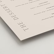"In Love" - Menu Signs in Linen by Vanessa Doyle - Detail