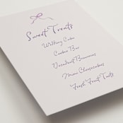 "tablescape drawing" - Menu Signs in Hydrangea by Cass Loh - Detail