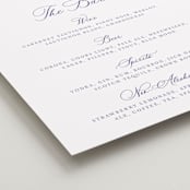 "watercolor flowers crest" - Menu Signs in Dusty Blue by Cass Loh - Detail
