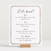 "Handwritten" - Menu Signs in Wine by Cass Loh - In Use