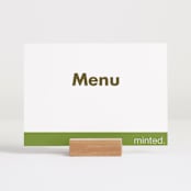 "Portrait" - Menu Signs in Charcoal by Minted - In Use