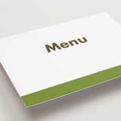 "Portrait" - Menu Signs in Charcoal by Minted - Detail