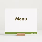 "Portrait" - Menu Signs in Charcoal by Minted - In Use