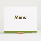 "Portrait" - Menu Signs in Charcoal by Minted - In Use