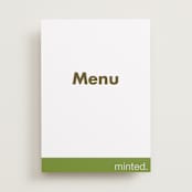 "Portrait" - Menu Signs in Charcoal by Minted - Front