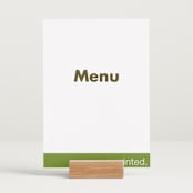 "Portrait" - Menu Signs in Charcoal by Minted - In Use