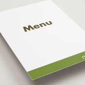 "Portrait" - Menu Signs in Charcoal by Minted - Detail