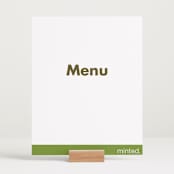 "Portrait" - Menu Signs in Charcoal by Minted - In Use