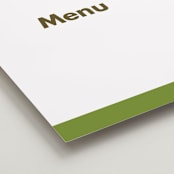 "Portrait" - Menu Signs in Charcoal by Minted - Detail