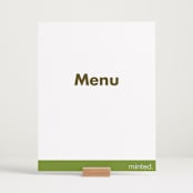 "Portrait" - Menu Signs in Charcoal by Minted - In Use