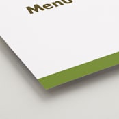 "Portrait" - Menu Signs in Charcoal by Minted - Detail