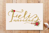 "Flores de Navidad" - Cards in Cranberry by Red Impressionz - Front