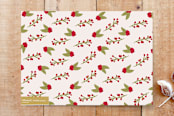 "Flores de Navidad" - Cards in Cranberry by Red Impressionz - Back