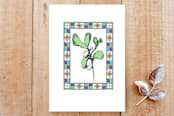 "Mistletoe in the Window" - Cards in Pale Green by Abby Reid - Front