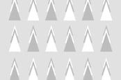 "Geometric Silver Trees" - Cards in Silver Snow by Jessica Druxman - Close-Up