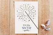 "New Year's sparkler" - Cards in Seashell by Elska Studio - Front