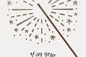 "New Year's sparkler" - Cards in Seashell by Elska Studio - Close-Up
