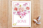 "Love In Full Bloom" - Cards in Tulip Pinks by Annie Moran - Front