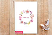 "Love In Full Bloom" - Cards in Tulip Pinks by Annie Moran - Back