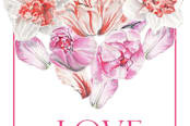 "Love In Full Bloom" - Cards in Tulip Pinks by Annie Moran - Close-Up