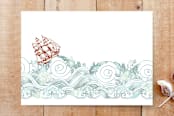 "Uncharted Waters" - Cards in sea foam bluegreen by Juniper Berry Design - Front