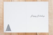 "Pixel Christmas Tree" - Cards in Night Blue by Simi Gauba - Interior