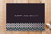 "Knitted Christmas" - Cards in Deep Aubergine by Simi Gauba - Front