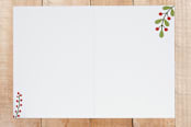 "Holly & Berries" - Cards in Deep Grey by Simi Gauba - Interior