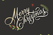 "Holly & Berries" - Cards in Deep Grey by Simi Gauba - Close-Up