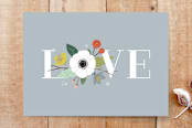 "Floral Type Love" - Cards in Dusty Blue by Amber Barkley - Front