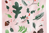 "Pink Christmas Botanicals" - Cards in Pink by Megan Kelso - Close-Up