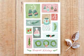 "Christmas Goody Blocks" - Cards in Teal by Megan Kelso - Front