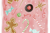 "Christmas Sweets & Candies" - Cards in Pink by Megan Kelso - Close-Up