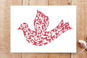 "Snow Dove" - Cards in Cherry by Jennifer Holbrook - Front