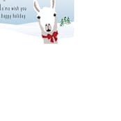 "Llama Holiday" - Cards in Cherry by Elky Ink - Close-Up