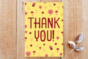"Thank you field" - Cards in butter by Kay Wolfersperger - Front
