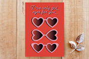 "My Eyes for You" - Cards in Red by Emanuela Carratoni - Front