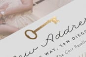 "Turn-key" - Moving Announcements in Gold by Erica Krystek - Close-Up