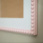 "Pink Beaded Frame with White Mat" - Frames in pink by Lily Field Studio