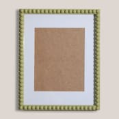 "Matcha Beaded Frame with White Mat" - Frames in green by Lily Field Studio