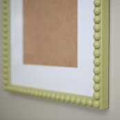 "Matcha Beaded Frame with White Mat" - Frames in green by Lily Field Studio
