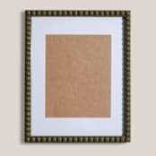 "Thyme Beaded Frame with White Mat" - Frames in green by Lily Field Studio