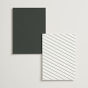 "Initialed" - Foil-Pressed Menus in Chantilly by Jessica Williams - Back of Card Options