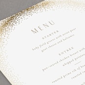 "glitter arch" - Foil-Pressed Menus in Champagne by Design Lotus - Detail