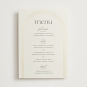 "Curves" - Foil-Pressed Menus in Chiffon by Amy Payne - Front