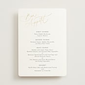 "The Wedding" - Foil-Pressed Menus in Marshmallow by Kaydi Bishop - Front