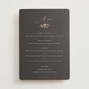 "Bliss" - Foil-Pressed Menus in Cocoa by Leah Bisch - Front